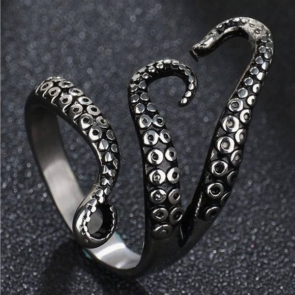 Silver tentacle ring - Picture 3 of 5